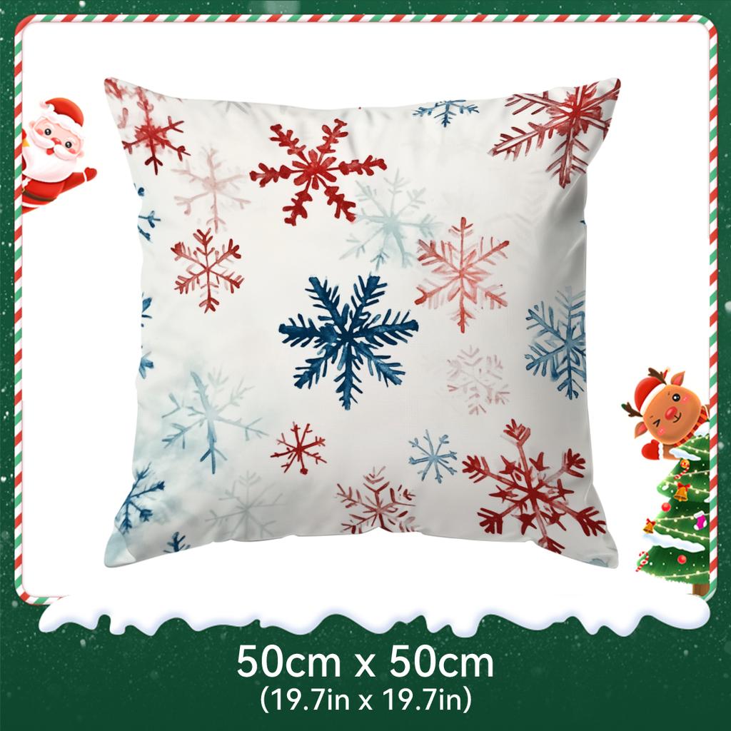 Snow Shadow Christmas Pillowcase Printed Polyester 40/45/50Cm Throw Pillowcover Decorative Sofa Cushion Pillowslip Home Decor