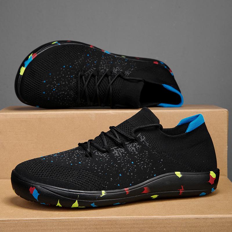 

Autumn Men Casual Sneakers New Mesh Breathable Sports Socks Shoes Outdoor Comfortable Platform Non Slip Running Shoes 48 чёрный