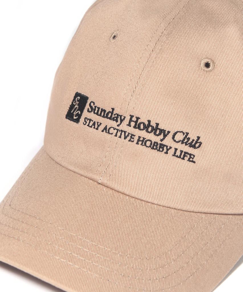 SUNDAY HOBBY CLUB Square Logo Curved Cap - Beige