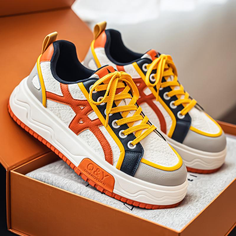 Casual Board Shoes Spring New Thick-soled Non-slip and Wear-resistant Advanced Youth Low-top Shoes