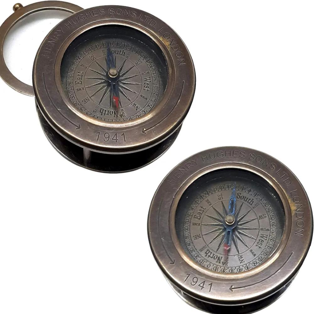 

Винтажный латунный компас – Henry Hughes Son Ltd. Лондон, 8,89 см, Ручная работа, В работе как