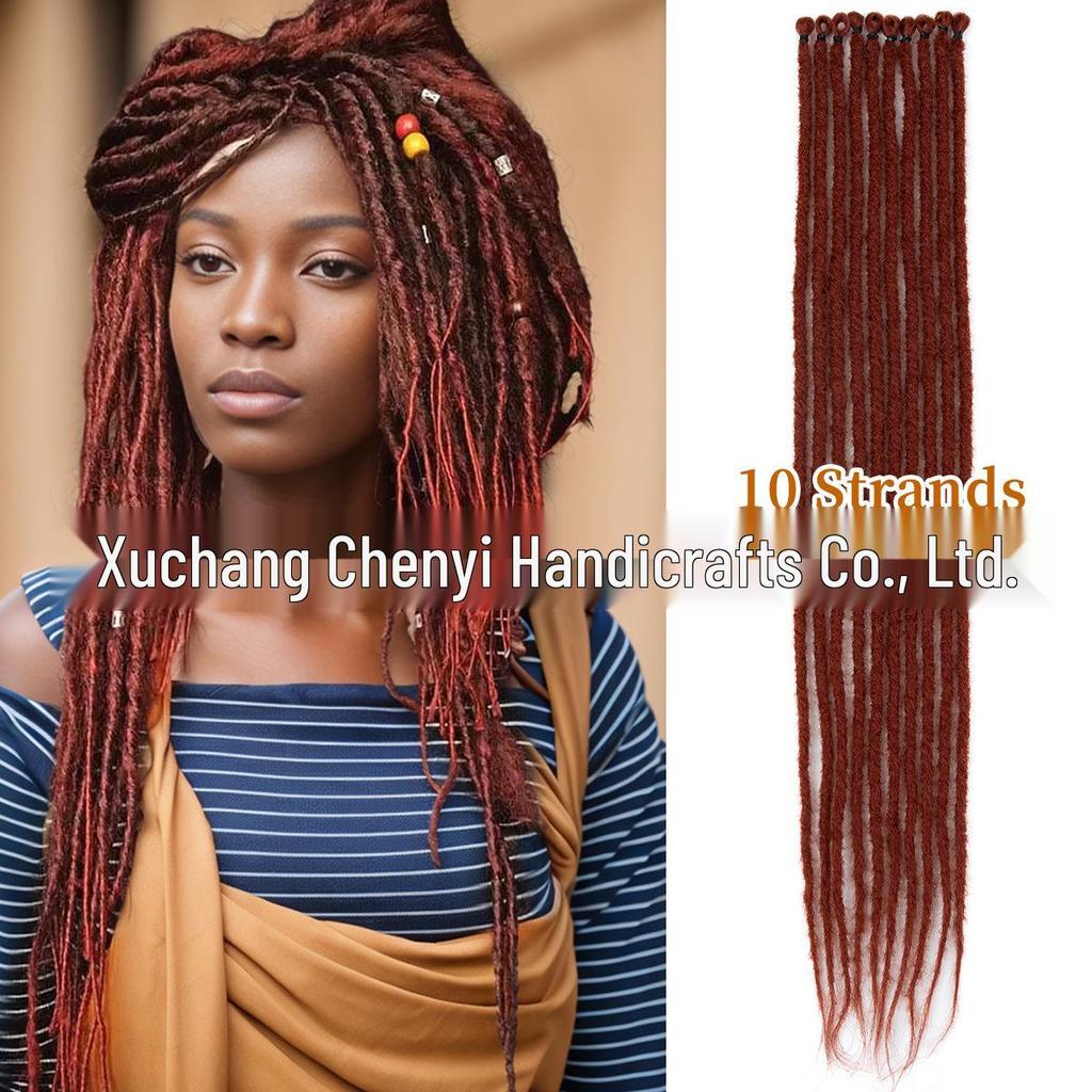 24" Multicolor Gradient Reggae Dreadlock Wig for Women