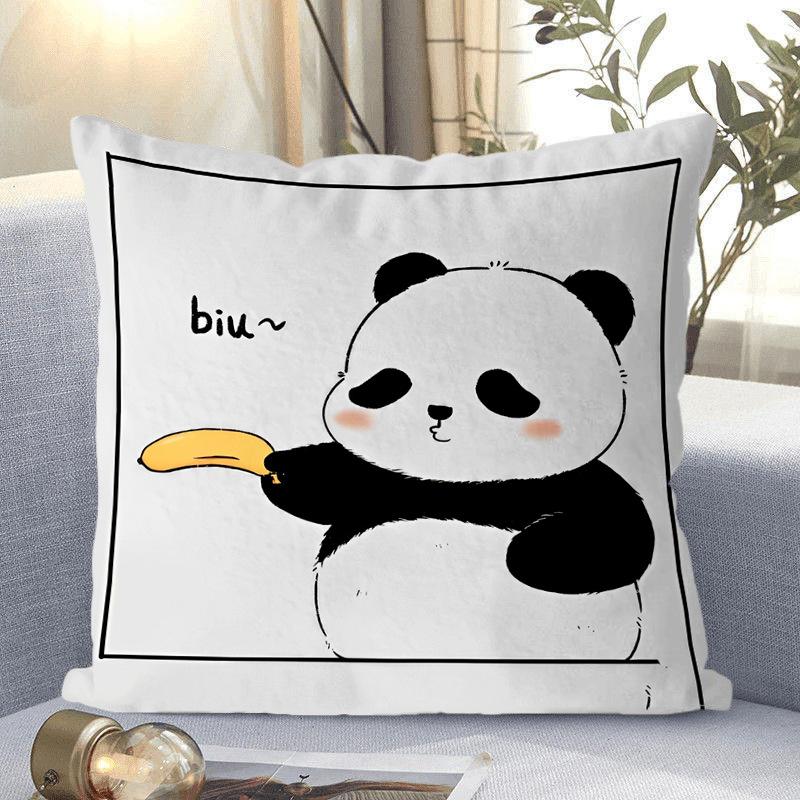 Cute Panda Cartoon Casual Niche Living Room Sofa Bedroom Comfortable Cushion Cushion Square Pillow Pillow