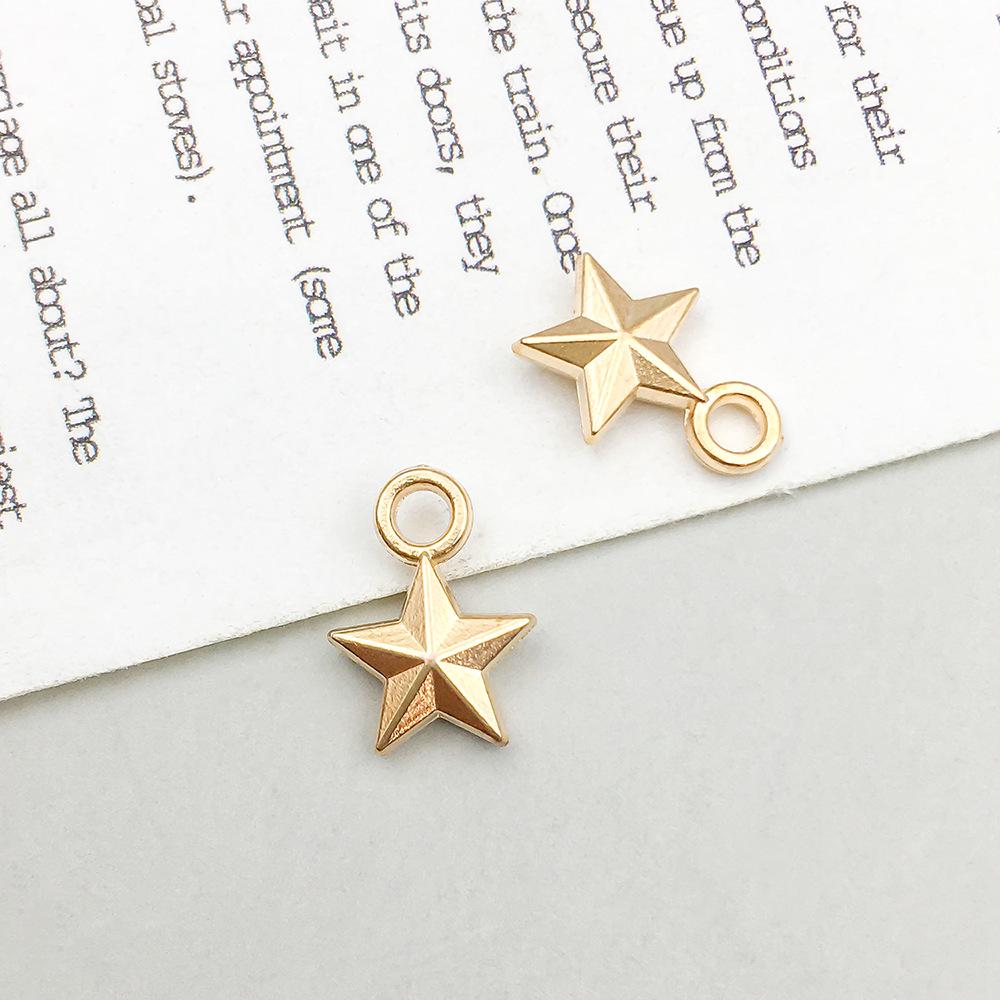 KC Gold Star Moon Sun Pendant Charm for DIY Bracelet Jewelry