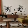 Bee Butterfly Floral Toilet Wall Sticker Self-Adhesive Waterproof Removable for Bedroom Living Room Background Wall Home Decor Art