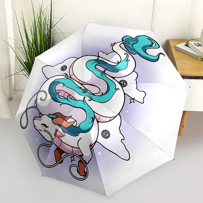 1pc Dragon Cloud Automatic Open/close Folding Umbrella, Compact Portable Travel Umbrella, Durable Construction yy250809091