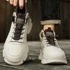 Fashion New Rotating Buckle Men High Top Works Boots Autumn Outdoor Non Slip Wear-resistant Casual Sneakers Man Breathable Running Shoes