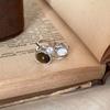 Open Ring Zircon Double Layer Ring Brown Stone Geometric Resizable Ring Aesthetic Accessories