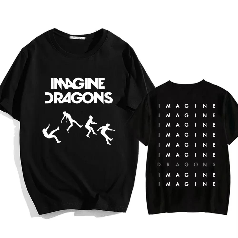 2025 T-shirt Imagine Dragons Loom Tour Short Sleeve Cotton Women Tshirts High Quality Soft Unisex Streetwear Hip Hop Fashion