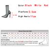 Fashion Fashion Crystal Rhinestone Mesh Summer Boots Women Sandals PVC Transparent Pointed Toe Female Shoes High Heels Pumps Black White