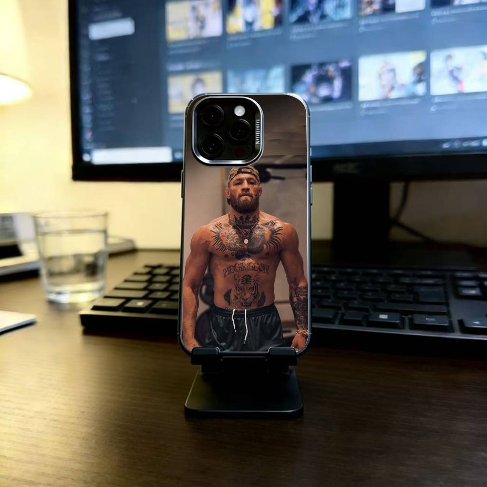 Conor McGregor Boxing Phone Case For iPhone 17,16,15,14,13,12,11 Plus,Pro Max,XS,Colored Silver Plated Inside Cover
