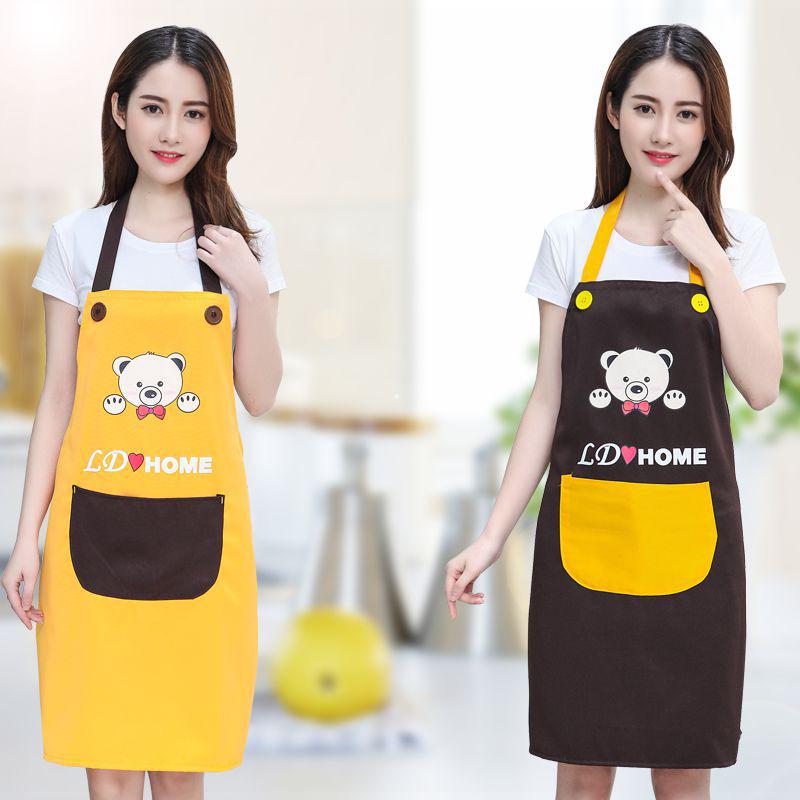 

Custom Cartoon Bear Apron - Anti-Oil, Printed Logo for Kitchen and Supermarket Use