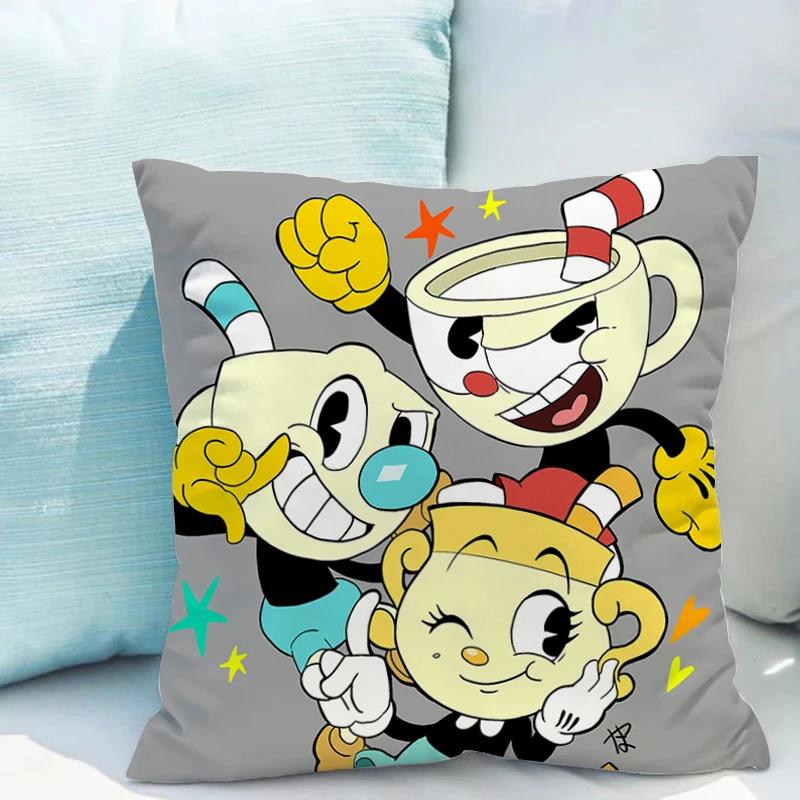 Cushion Covers 45x45 C-cuphead Ornamental Pillows for Living Room Pillowcase 40*40 Fall Decor Lounge Chairs Body Pillow Cover