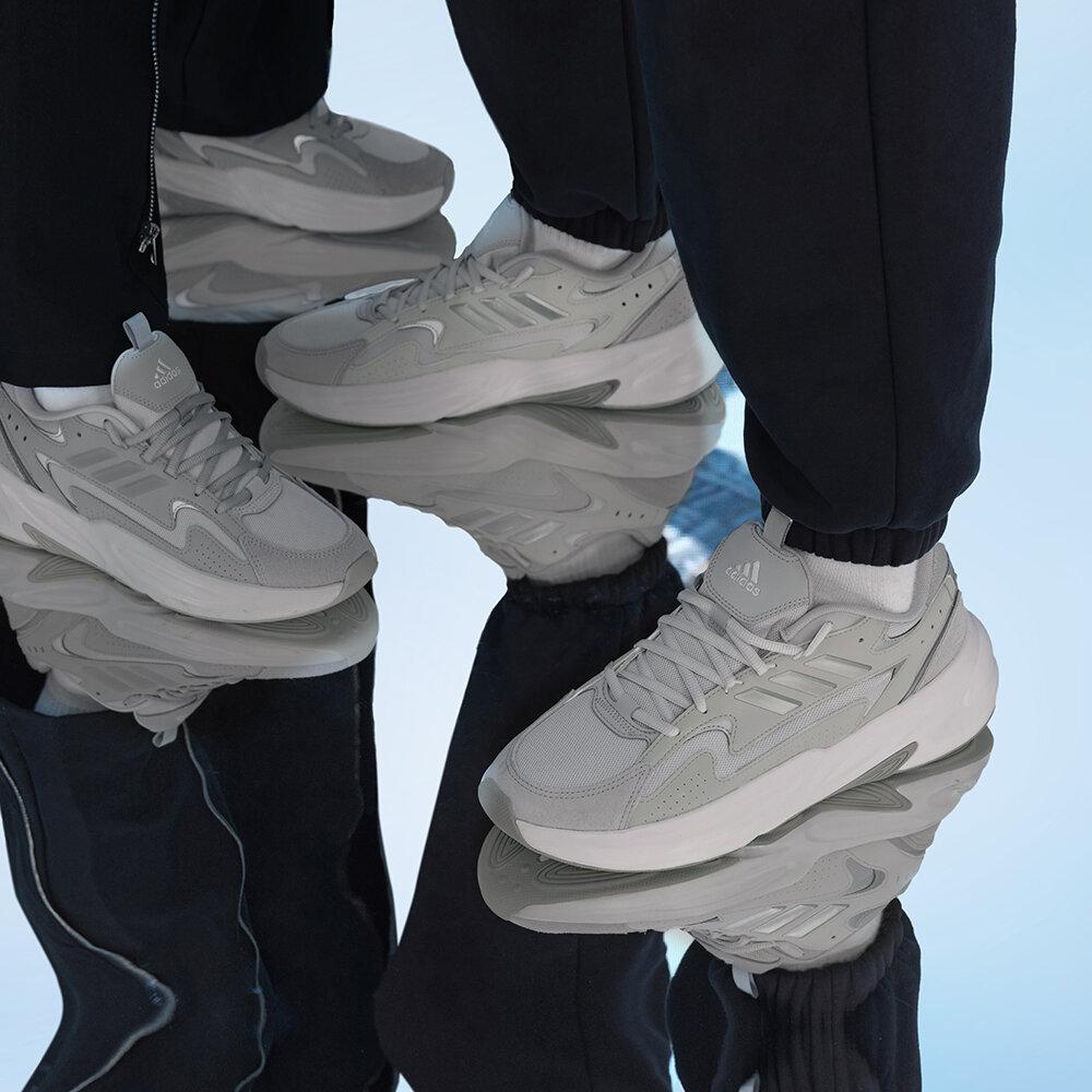 Adidas OZWAVE Низкие Беговые Кроссовки Унисекс Серые 38.5