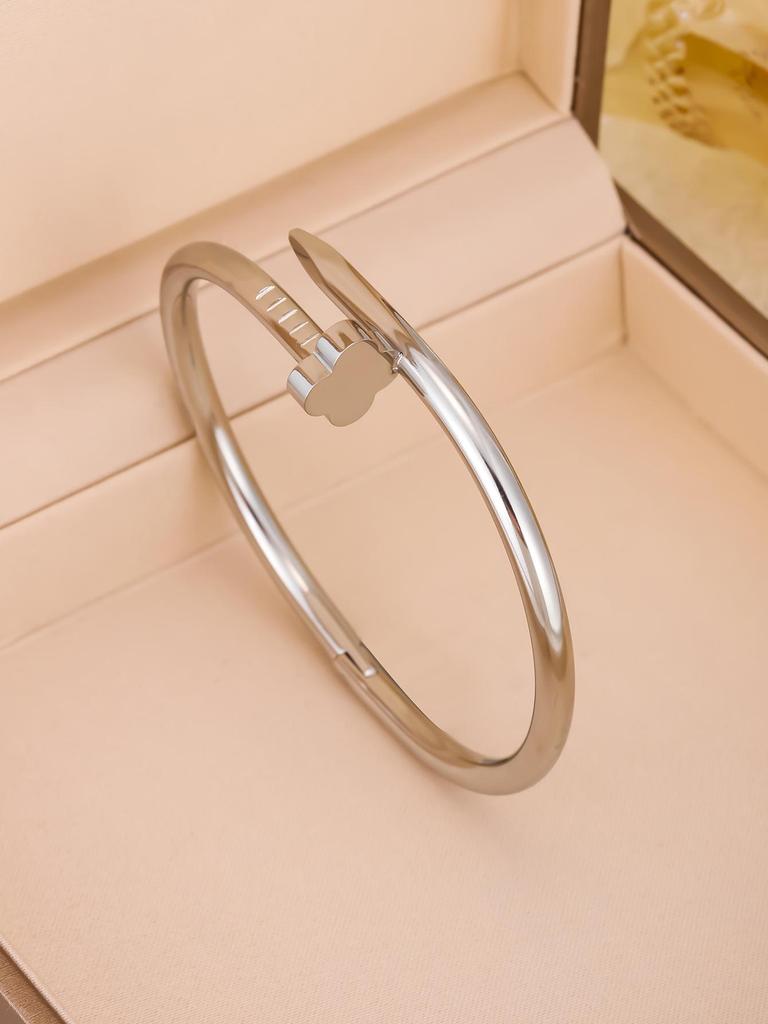 18K Gold Plated Four-Leaf Clover Stainless Steel Bracelet 3-Piece Set