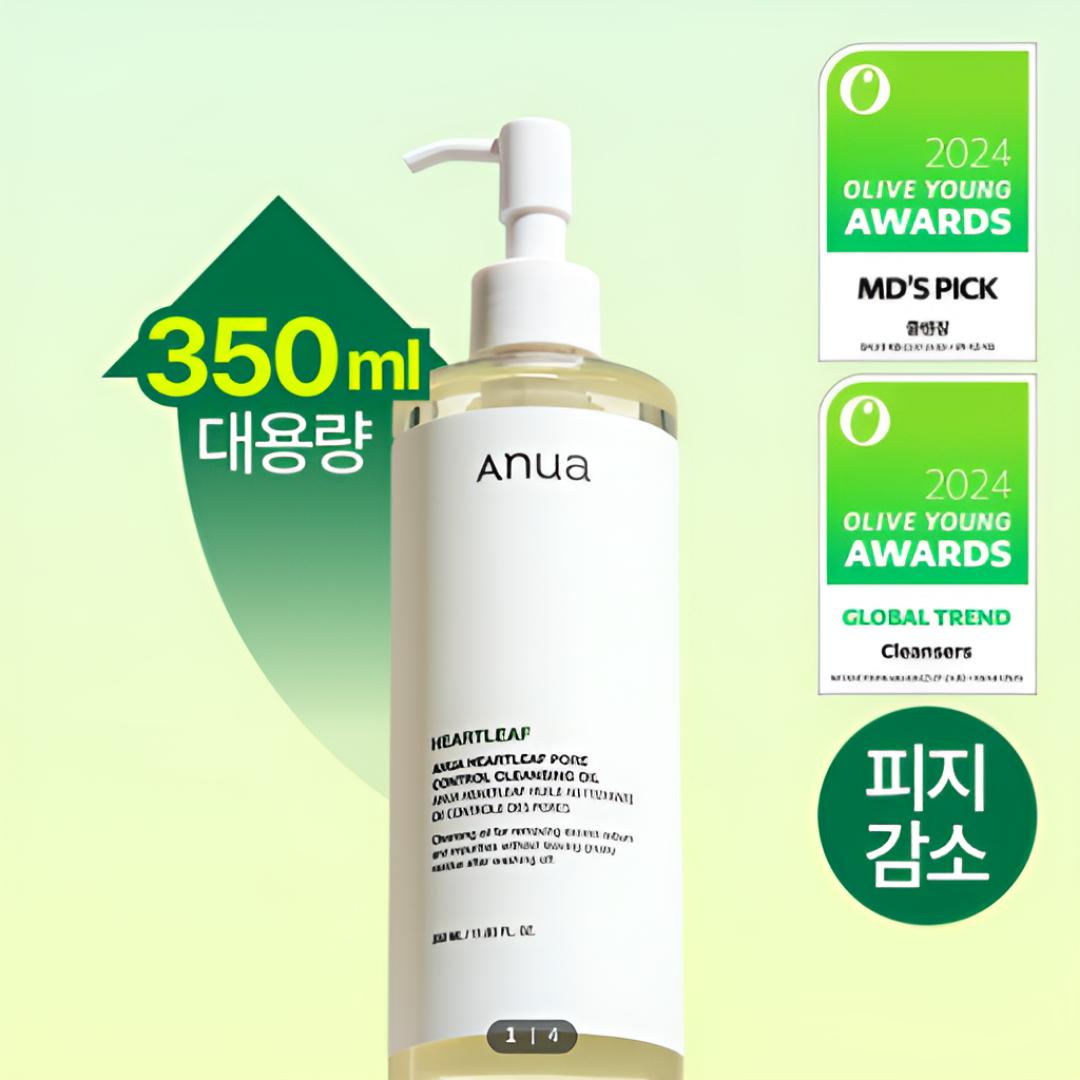 [ANUA] Heartleaf Pore Control Cleansing Oil Large Size 350 ml