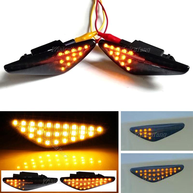 2pcs LED Dynamic Star Side Marker Turn Signal Light Indicator Flowing Flash For BMW X3 X5 X6 E70 E71 2008-2014 E72 F25