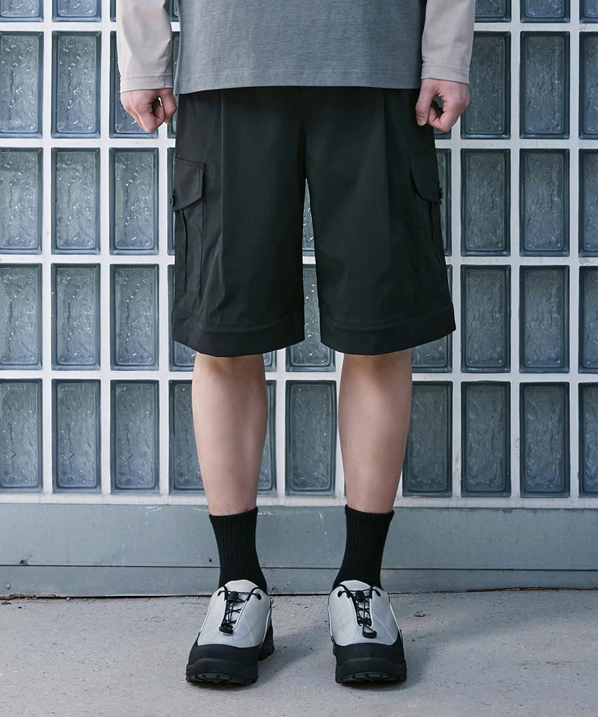 WILLBE LAB Semi-Wide Detachable Cargo Pants (Bk)