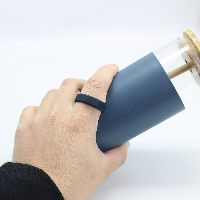 1 Stück Silikon Ehering Verlobungsring für Männer Frauen Gummiband Gym Sport -