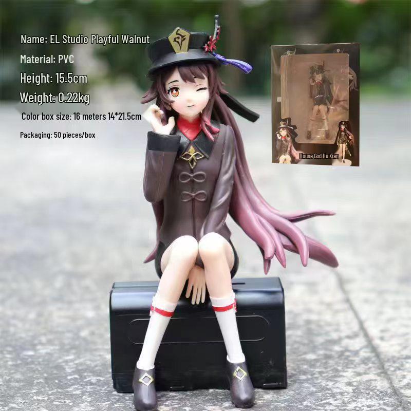 

Трендовый набор фигурок Spark Knight Klee, Hu Tao, Mona и Yae Miko - Коллекционные куклы-украшения