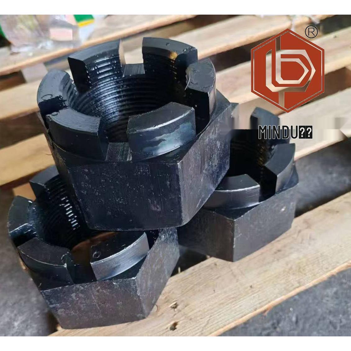 Mindu Grade 8.8 Fine Thread Hexagonal Slotted Nut, Grade 12.9 M18