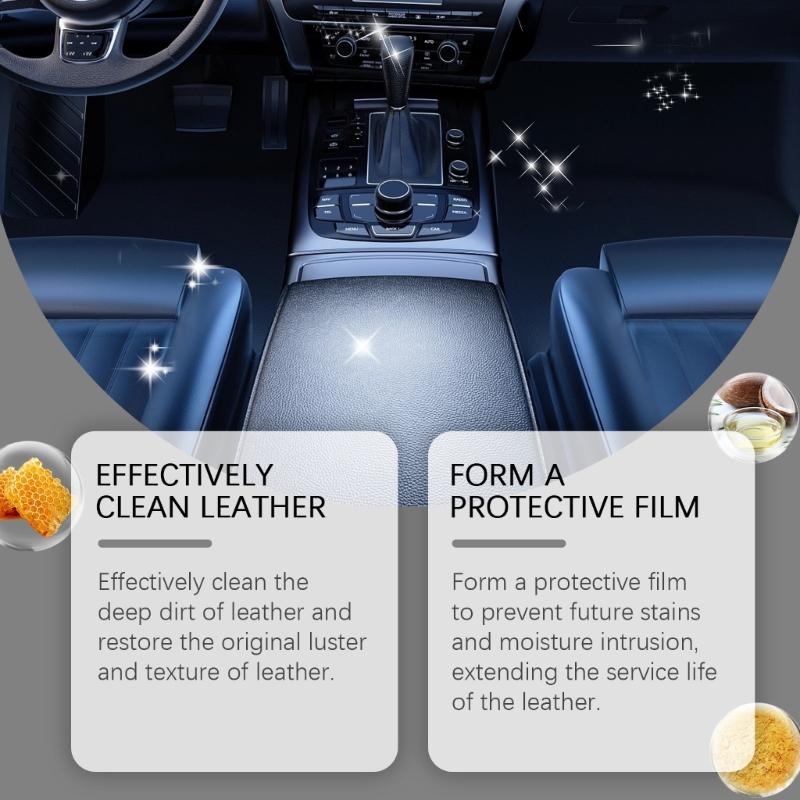 Gentle Leather Cleaner Paste Auto Interior Leather Cleaner with Natural Ingredients 100g Capacity for Delicate Surfaces