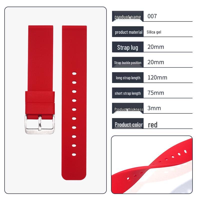 Universelles Silikon-Uhrenarmband für Casio & Huawei, 18/20mm Anstoß, Co-Branded