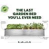 Galvanized Raised Garden Beds Outdoor 8×4×1 Ft Planter for Vegetables Flowers Silver Large Metal Garden Box Patented Tool-Free