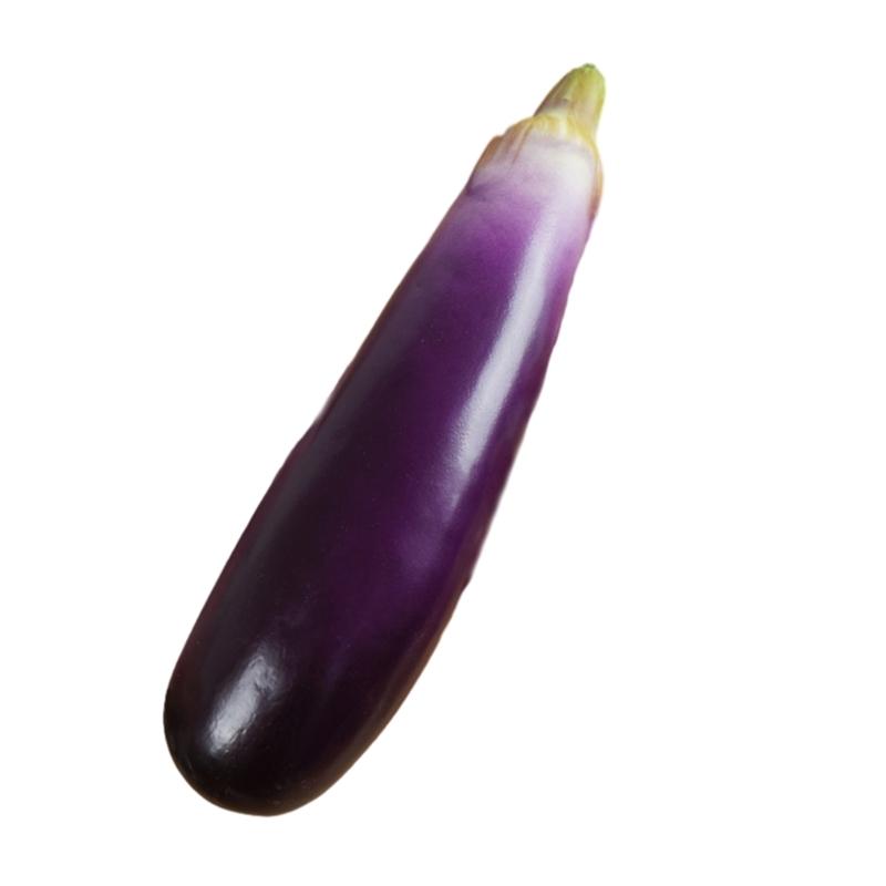 2pcs Lightweight Foam Eggplants Artificial Eggplants Simulated Vegetable Simulation Aubergines Accessory Home Decor