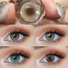 1 Pair 2pc 14.0mm Yearly Disposable Colored Contact Lenses, Soft 40% Water Cosmetic Lens