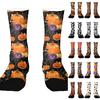 Unisex Breathable Comfortable Fit Mid-Calf Socks with Halloween Print for Men and Women