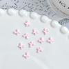 ins Pink and White Mini Bowknot Nail Art Accessories Resin Girly Wearable Nails DIY Decoration Materials