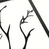 4pcs Set Bird Branch Wall Art, Large Black Metal Decor for Indoor Outdoor, Holiday Gift for Halloween Christmas New Year