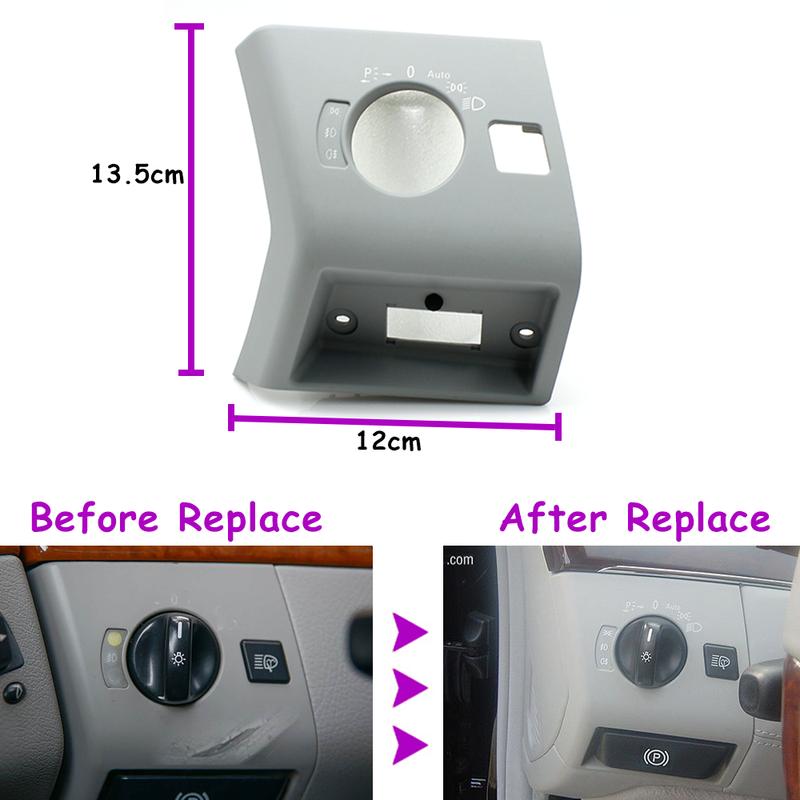 W220 LHD Car Front Dashboard Headlight Switch Control Cover Trim For Mercedes Benz S Class S430 S350 S280 S500 S600 1998-2005