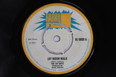 7inch Record JAY BOYS  Jay Moon Walk  Elcong HJ6609 Harry J Records 1970 UK Reggae Ska  Dub Used