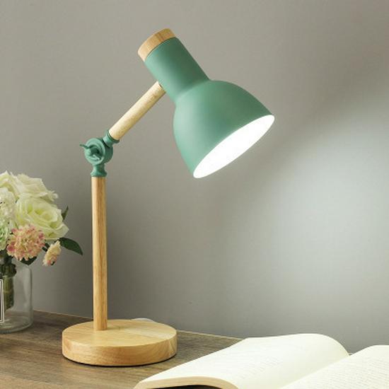 Nordic Macaron Wood Table Lamp: Eye-Caring Dorm Desk & Bedroom Bedside Lamp