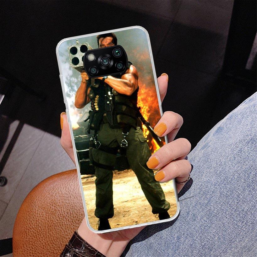 Arnold Schwarzenegger Terminator Phone Case For Xiaomi Poco X7 X6 X5 Pro F7 Ultra Redmi 15C 15 13C 13 12C 12 10 10A 10C 9 9A 9C