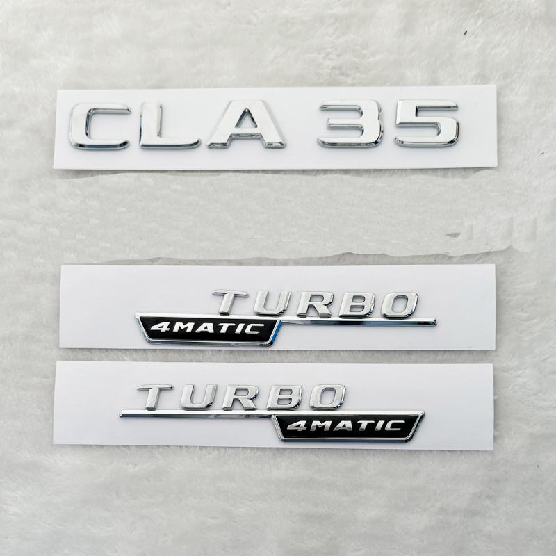 Letras 3D CLA 45 S ABS emblema TURBO 4matic para Mercedes Benz AMG guardabarros de coche maletero C117 C118 CLA45S pegatina acceRR1