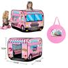 Children’s Fire Truck Police Bus Play Tent - Foldable Pop Up Game Play House Cloth Toy Gift & Firefighting Model for Photography