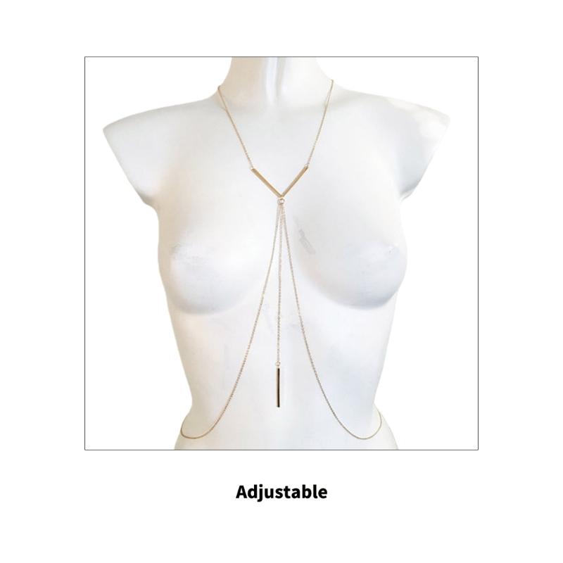 Elegant Body Chains Enhancing Female Curves Alloy Chest Harnesses Jewelry Ideal For Pool Parties And Beach Event Stylish Accessory