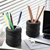 Tire Shaped Pen Holder Fun Desktop Stationery Organizer Space Saving Desk Storage for Home Office School Desk Decoration
