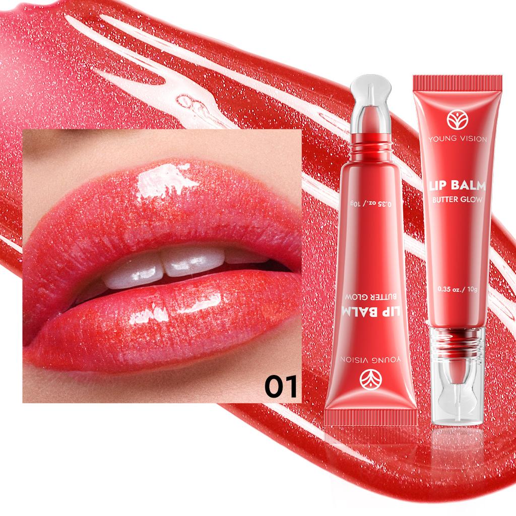 6-color Crystal Head Tube Lip Gloss Nourishes Pearlescent Band Sparkling Lip Gloss Moisturizes Exfoliating Make Up Beauty Lips Care