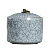 Creative Cracked Ceramic Tea Caddy with Lid Porcelain Sealed Candy Caddy Portable Tea Box Desktop Decoration Home Decoration New