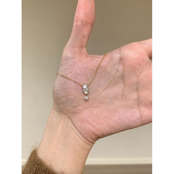 New Floating Diamond Fine Necklace With Water Drop Pendant, Simple And Versatile золотой