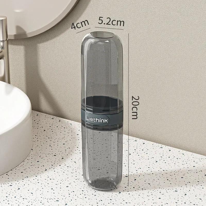 Travel Toileting Cup, Toothbrush, Toothpaste, Dental Utensils Cup, Portable Dental Jar Storage Set, Three In One Travel Mouthwash Cup