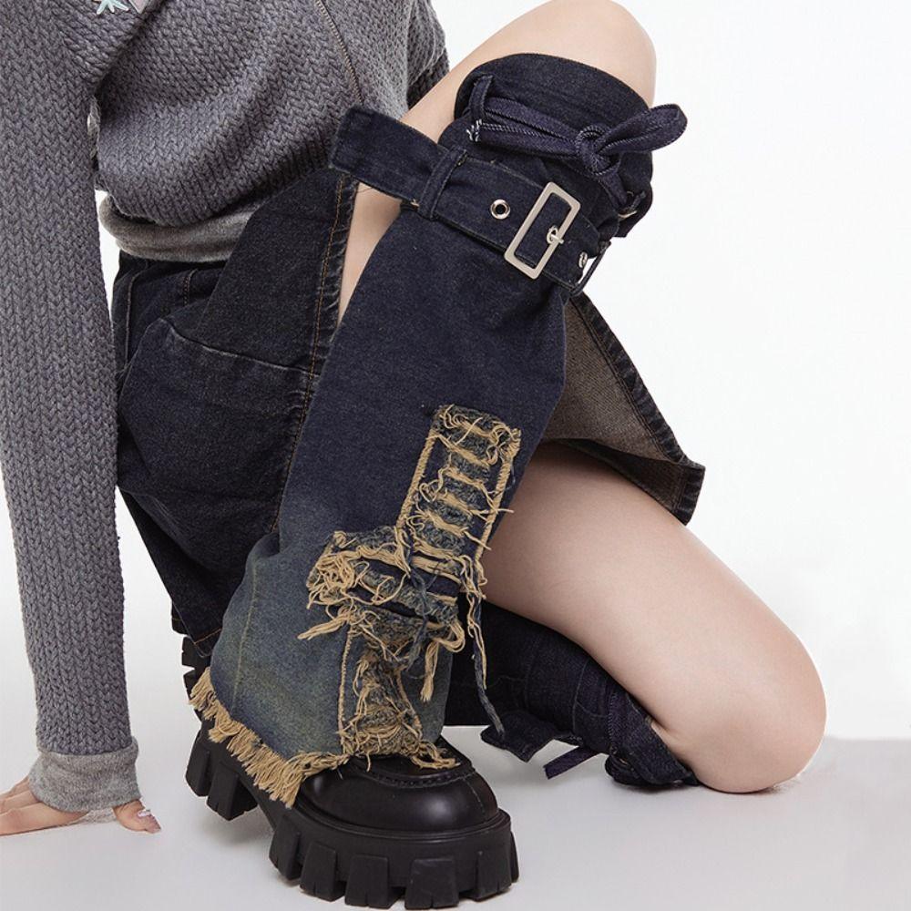 

Гетры Cross Cowboy Star женские чулки модные гетры с поясом зима dark blue cross