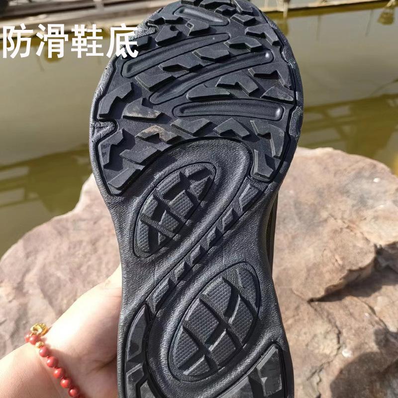 Training shoes men's black low-top off-road physical training running shoes outdoor ultra-light breathable hiking shoes