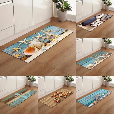 Moderner Wohnzimmer-Balkon-Badezimmerteppich, Fußmatte, Badematte, Strandsteinmuschel, Küchenmatte, rutschfester Teppich