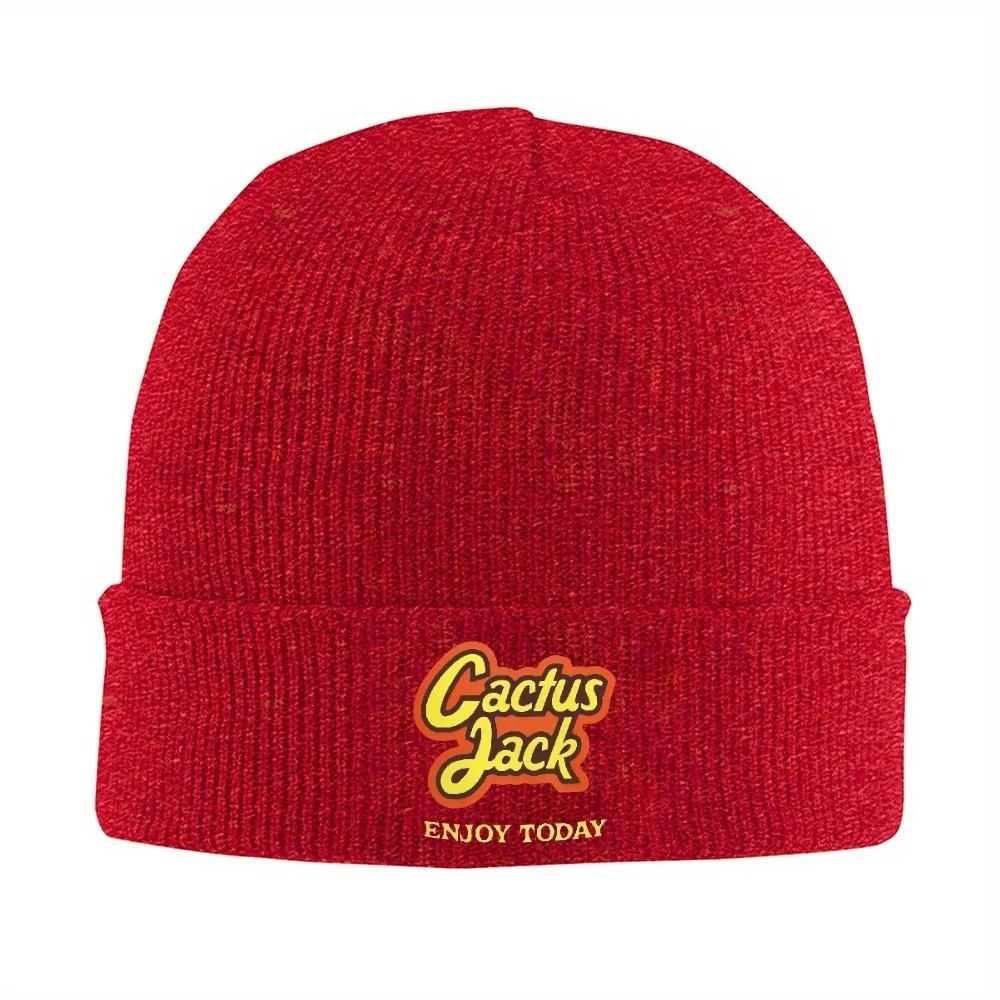 pc Cactus Jack Retro Knitted Caps for Women Unisex Beanie Autumn Winter Hat Acrylic Rapper Hip Hop Casual Caps