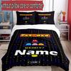 3pcs Duvet Cover Set (1*Duvet Cover + 2*Pillowcase, Without Core), Custom Name PAC Pattern Bedding Set, Home Bedroom Decor Gift